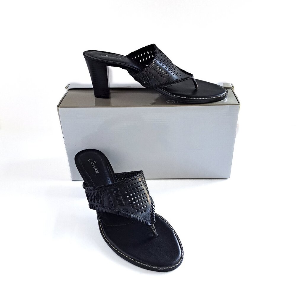 Leather High Heel Sandals New Condition. - Picture 4 of 5